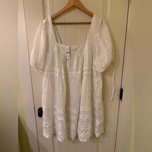 New with tags JCrew White DressCalliste mini dress in cotton voile
